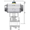 Automation set Pekos ball valve - 2-piece | Pekos